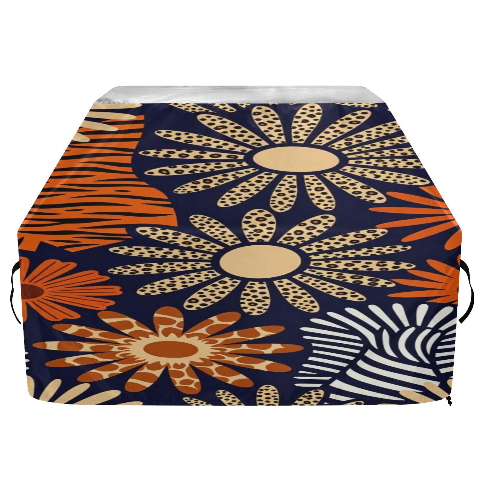 Fundas para ahumadores de 65 pulgadas, resistentes al viento, para exteriores, fundas florales bohemias, flores, lindos animales, leopardo