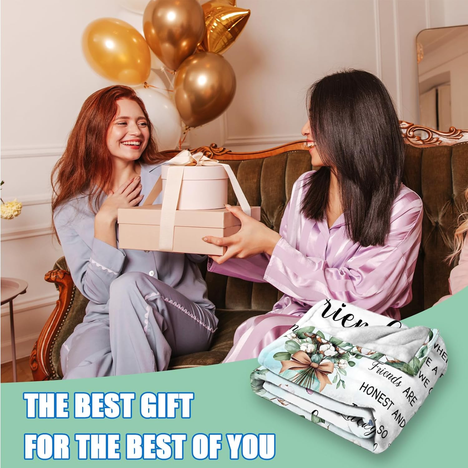 Friendship Gifts for Women Bestie BFF Soul Sister, Best Friend Blanket, Graduation Birthday Wedding Gifts for Best Friend Soft Flannel Friendship Blanket 80"x60"