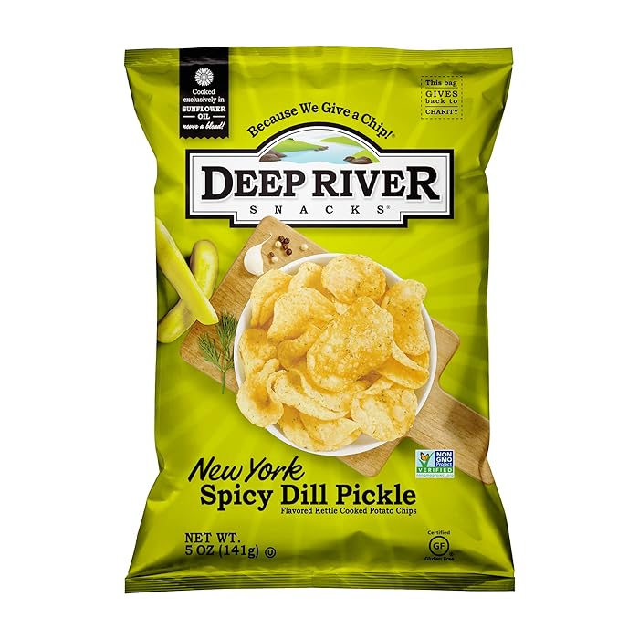 Buy Deep River Snacks Kettle Potato Chips, New York Spicy Dill Pickle
