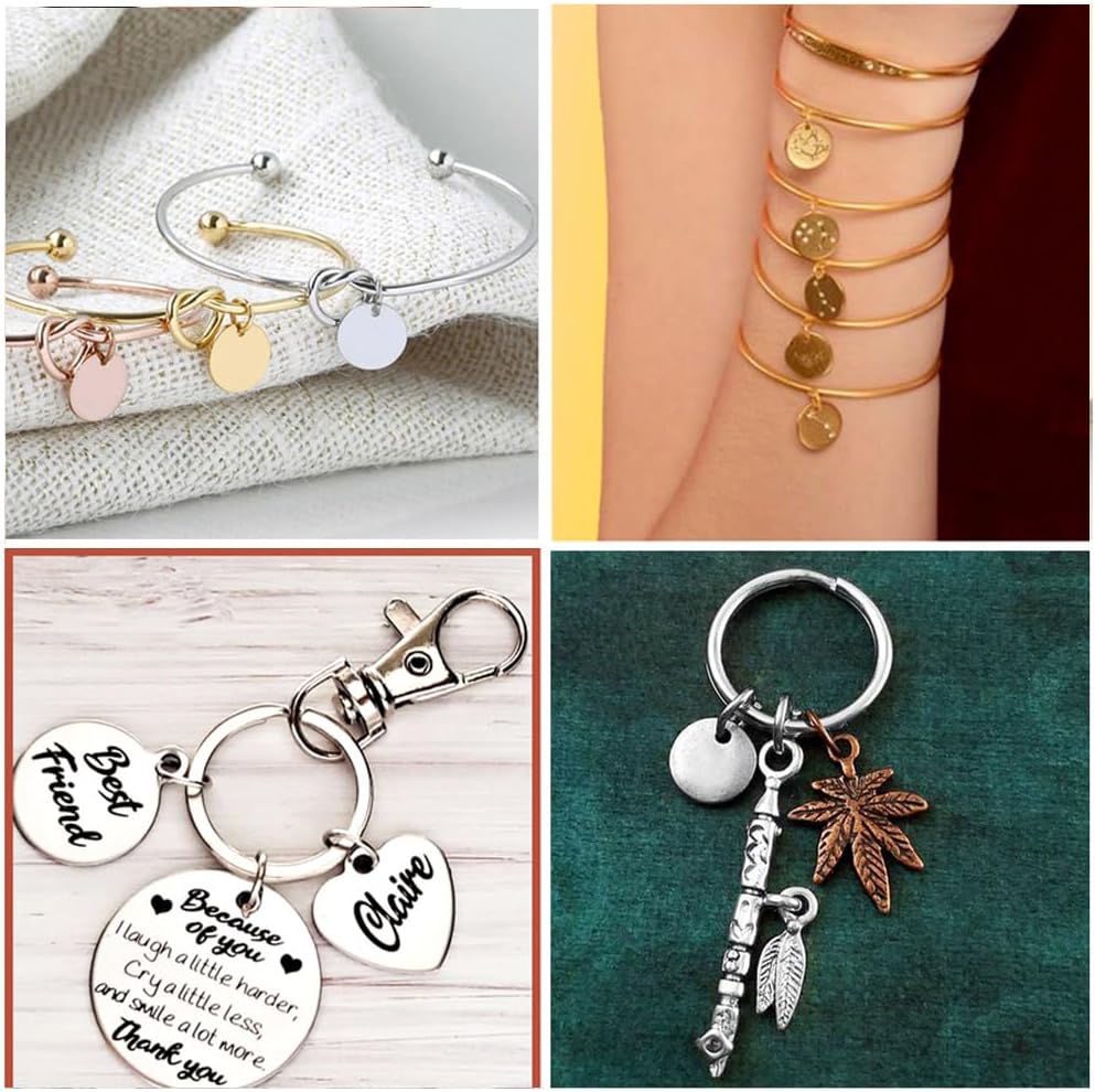 10pcs 20mm Stainless Steel Stamping Blanks for Engraving Tag Pendants Flat Round Rose Gold Metal Charms for DIY Bracelet Earring Necklace Jewelry Making - Image 3