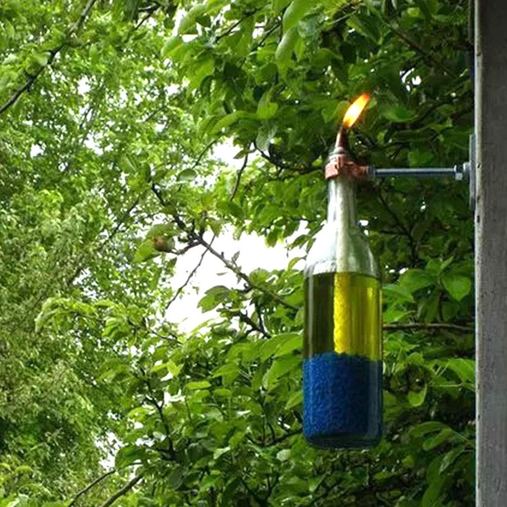 Fiberglas Tiki Docht, 12 Stück 25 cm Glasfaserdocht Fiberglas Tiki Torche Docht für Weinflasche Tiki Fackeln Patio Beleuchtung Garten Licht