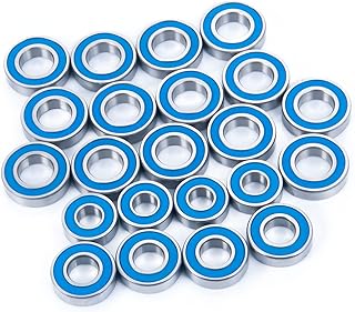 BRKRC 22Pcs Blue Rubber Sealed Ball Bearing Kit for DBXL-E 2.0 Desert Buggy 1/5 RC Car Model Upgrade Parts Accessories
