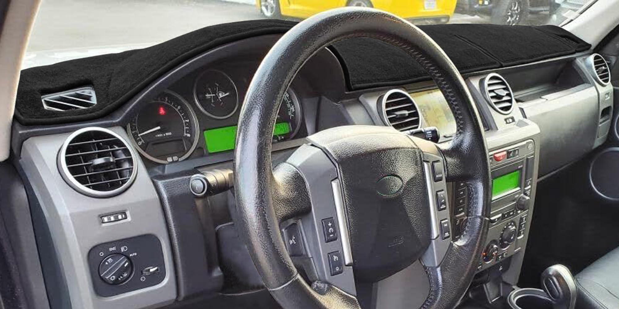 Yiz Dash Cover Mat Custom Fit for 2005-2009 Land Rover LR3 SE HSE/ 2005-2009 Range Rover Sport Supercharged HSE with Cutout for Sensor,Dashboard Cover Pad Carpet (Black) J32