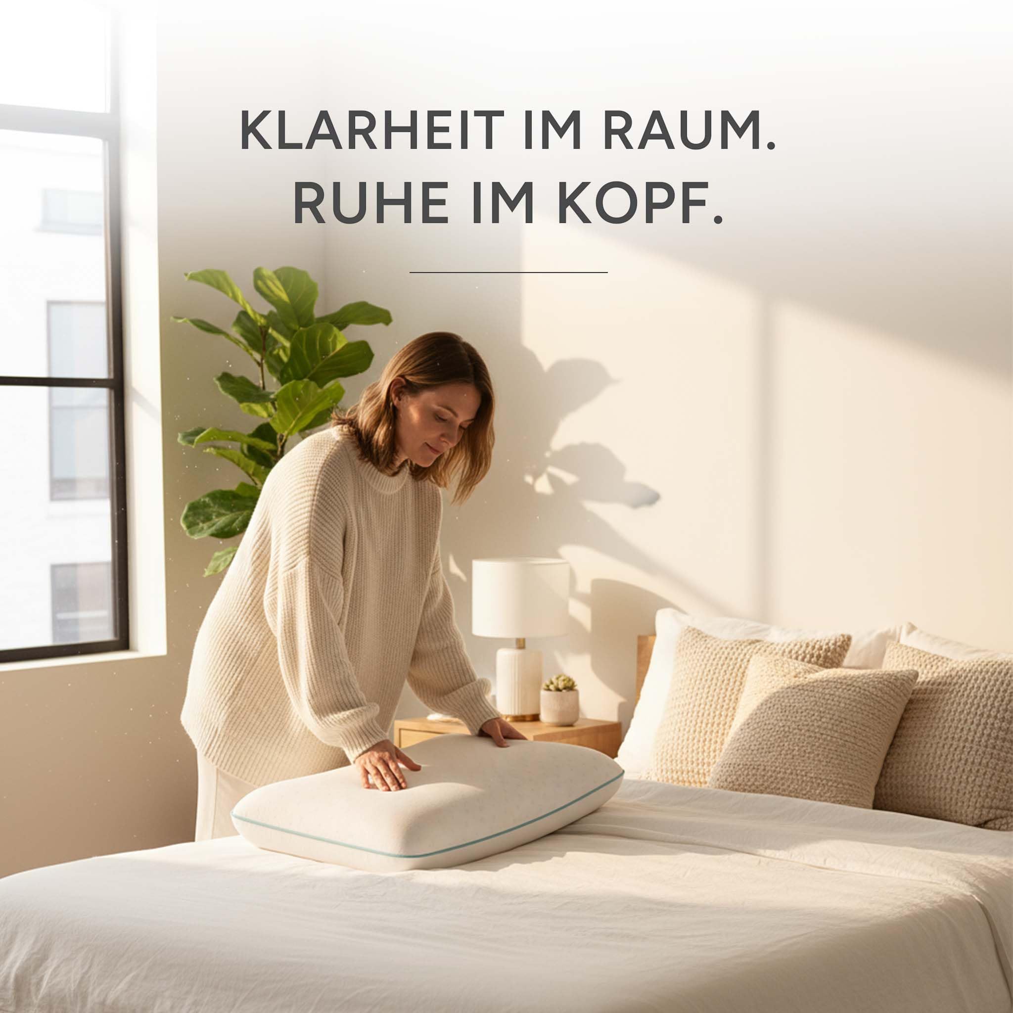 Vital-Dream Orthopädisches Kopfkissen, Ergonomisches Nackenkissen für erholsamen Schlaf für Rücken-, Bauch- und Seitenschläfer, Stützkissen aus Memory-Schaum, optimale Stützfunktion