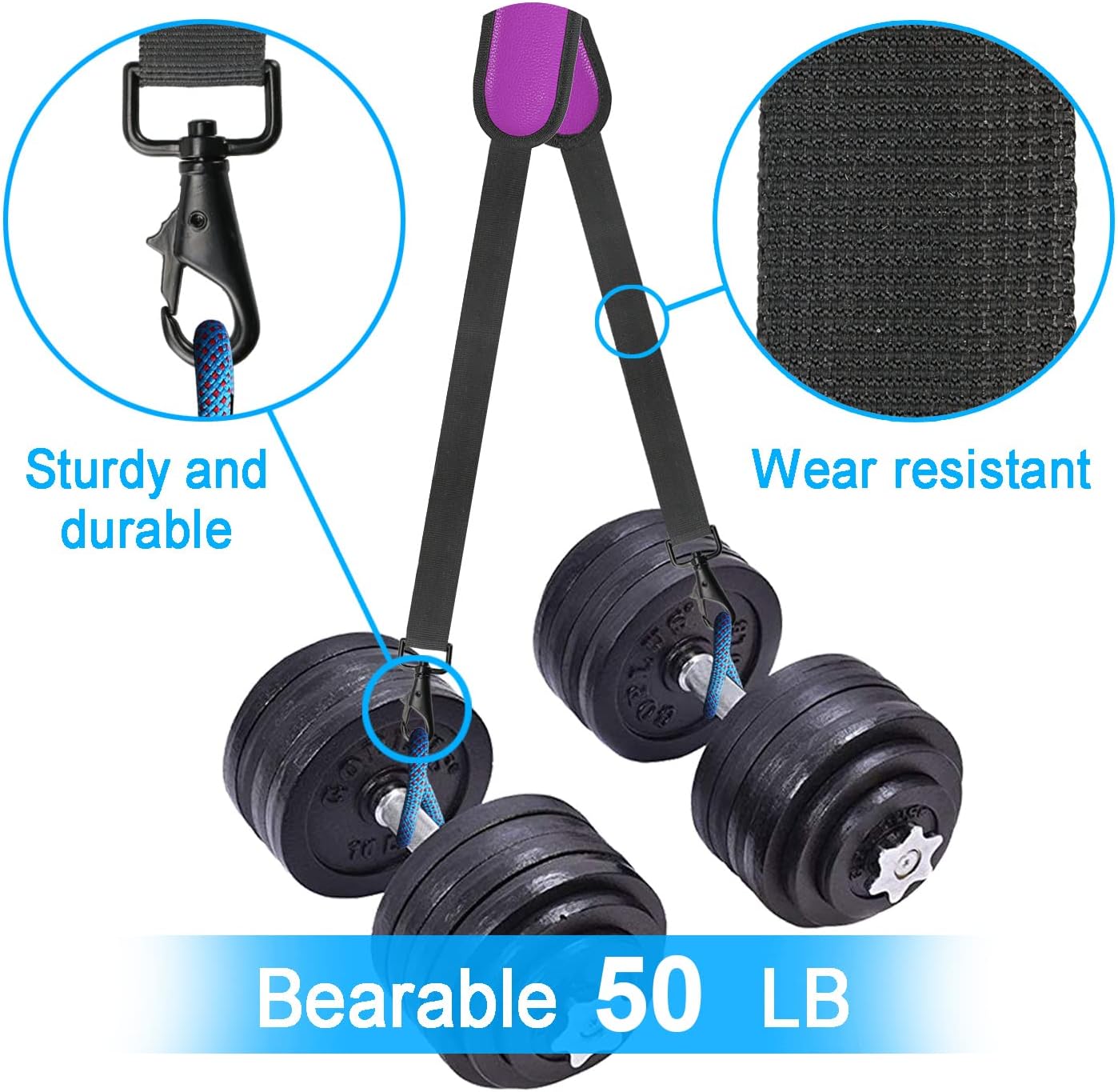 Shoulder Strap Universal Replacement Laptop Metal Hooks Adjustable Bag Strap Briefcase Computer Messenger Bag Laptop Notebook Case by YOUSHARES (Purple)
