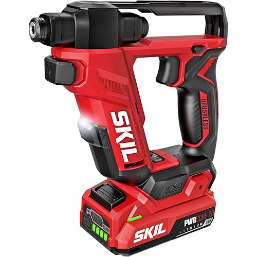 SKIL Compact Brushless Flip Drill Driver with Double Collect Flip Head, Torque Settings & Magnetic On-board Storage, 20V Kit Including 2.0 Ah USB-C Battery and Charger - DL6300D-12