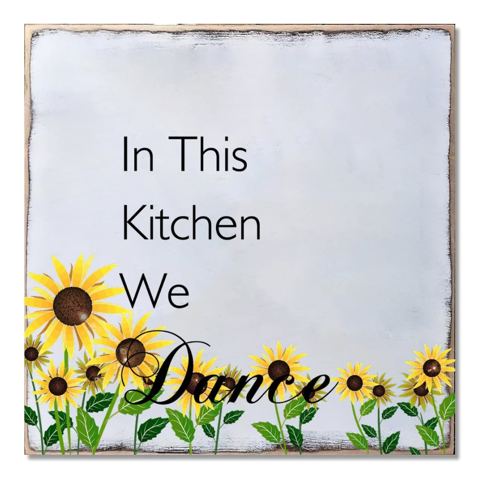 Plaque en bois tournesol le cadeau de crémaillère idéal pour la cuisine