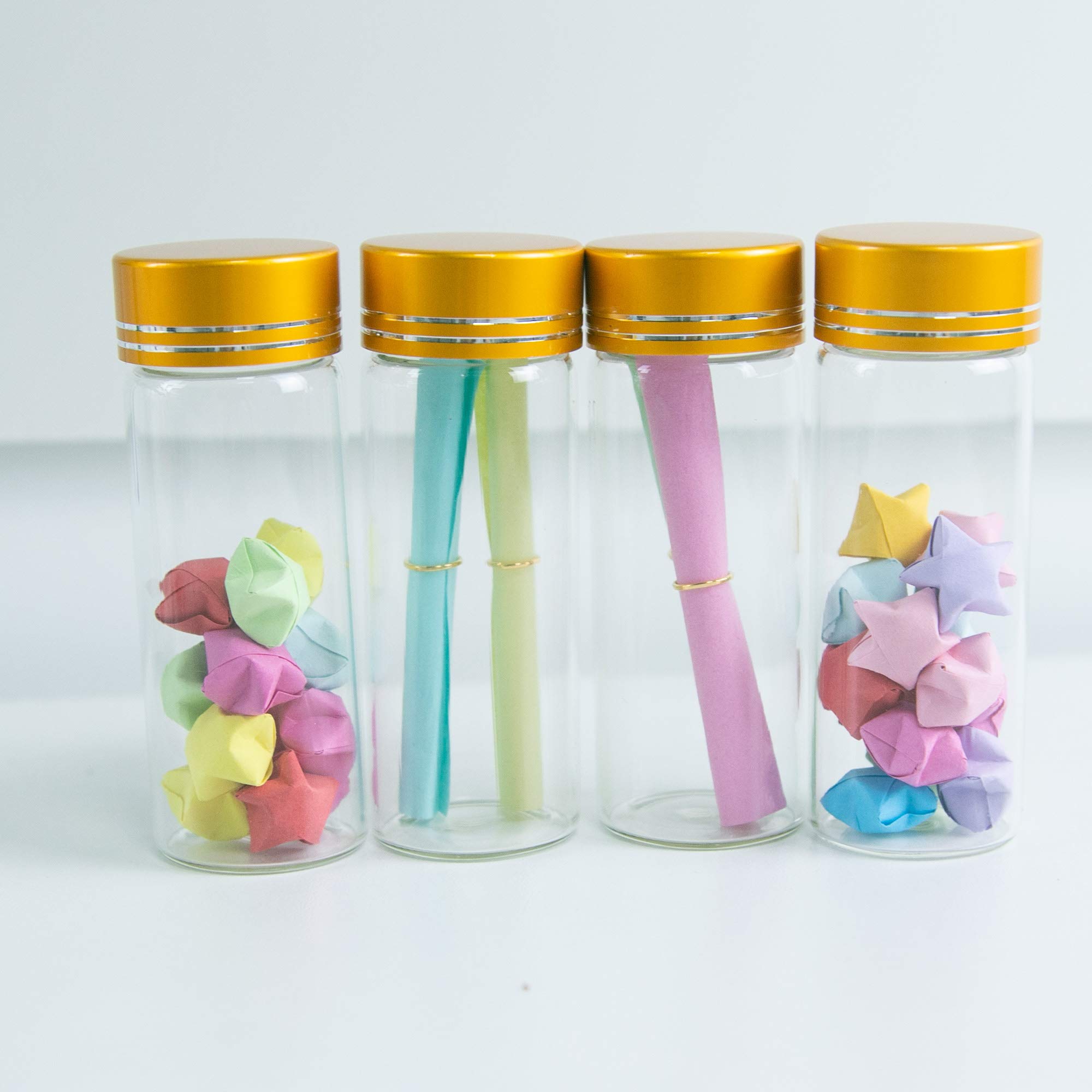 12 Stück Klare Kunststoff-Flaschen 237 Ml Mit Goldfarbenem Metallscheibenkappen – Nachfüllbar, Ideal Für DIY, Geschenke Oder Verkauf