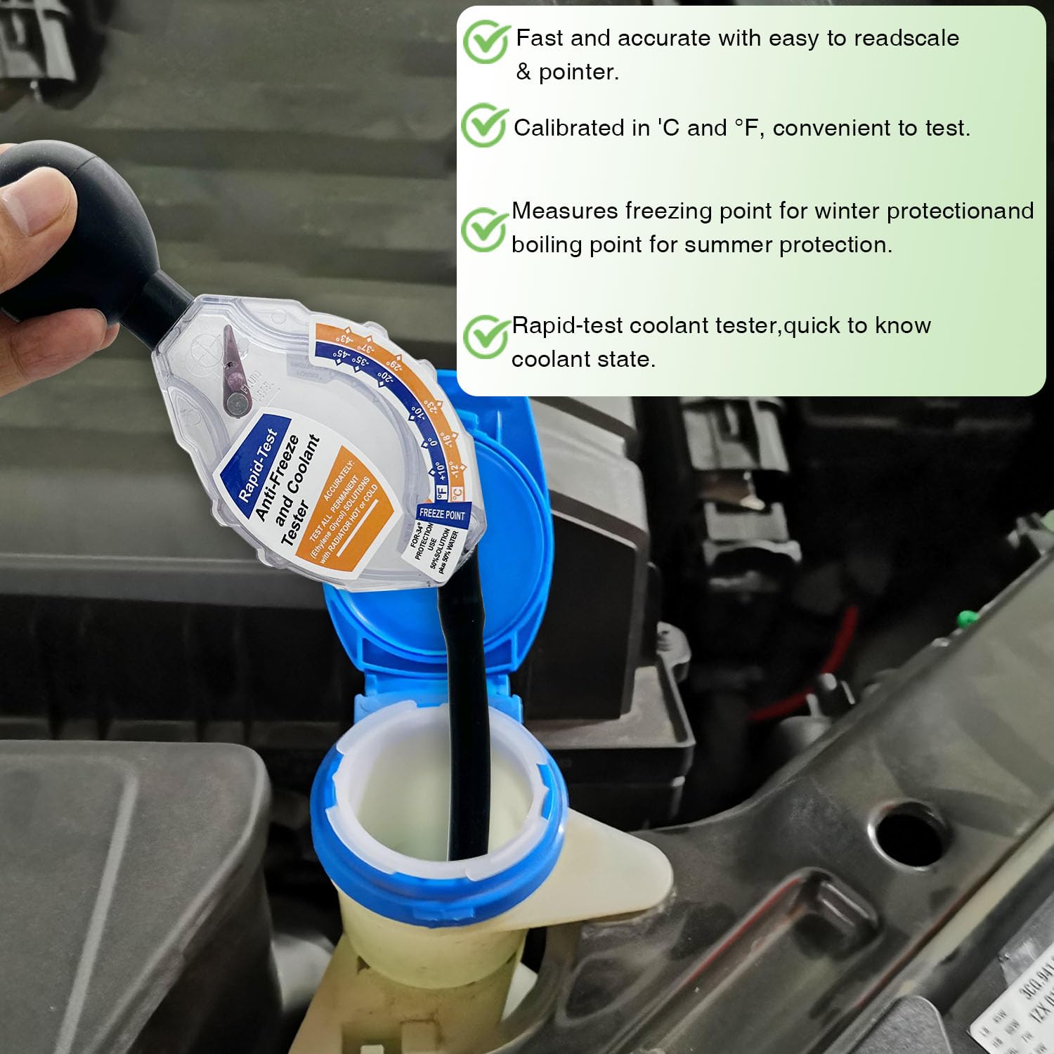 Tester Antigelo per Auto, Densimetro Antigelo -43°C