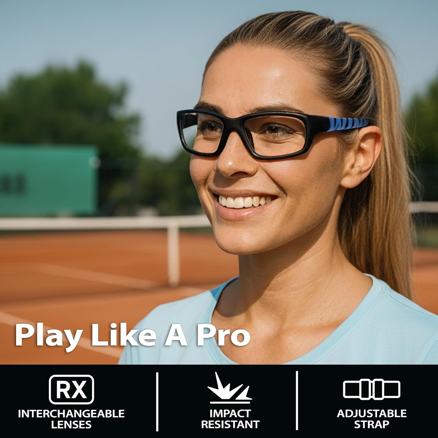 BLUE CUT Sports Protection Goggles, Anti-Fog Lenses Safety Glasses for Basketball, Pickleball and All Outdoor Sports - Image 6