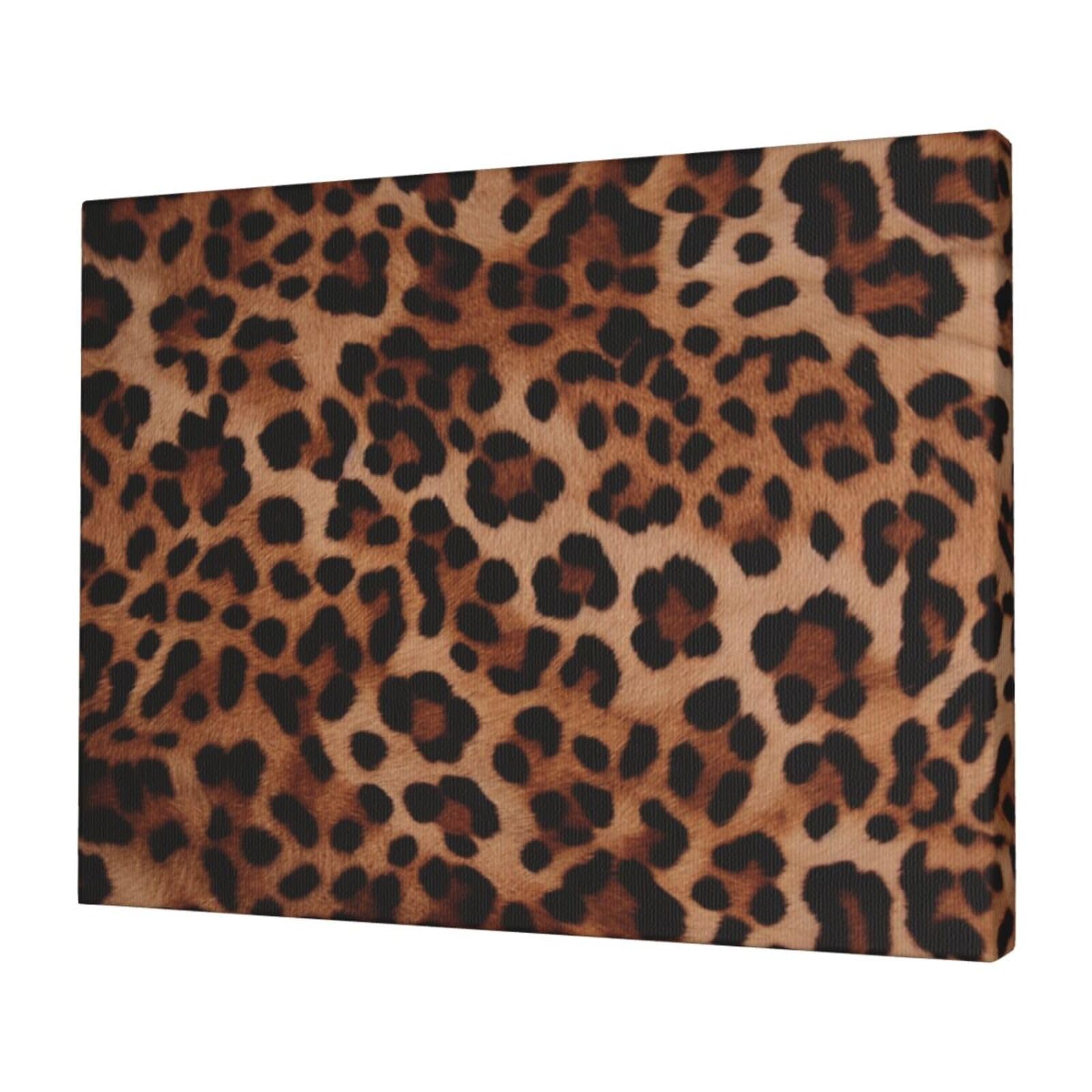 FodPand Canvas Wall Art for Living Room Wall Decor 12"x16" Modern Artwork Painting Pictures Hanging Canvas Prints Leopard Print Aesthetic Wall Art for Bedroom Bathroom Office Wallart Decor