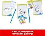 Mattel Games Pictionary Jeu de société, jeu de dessin pour les enfants, les adultes et soirée de jeu avec des marqueurs d'effacement sec et des tableaux