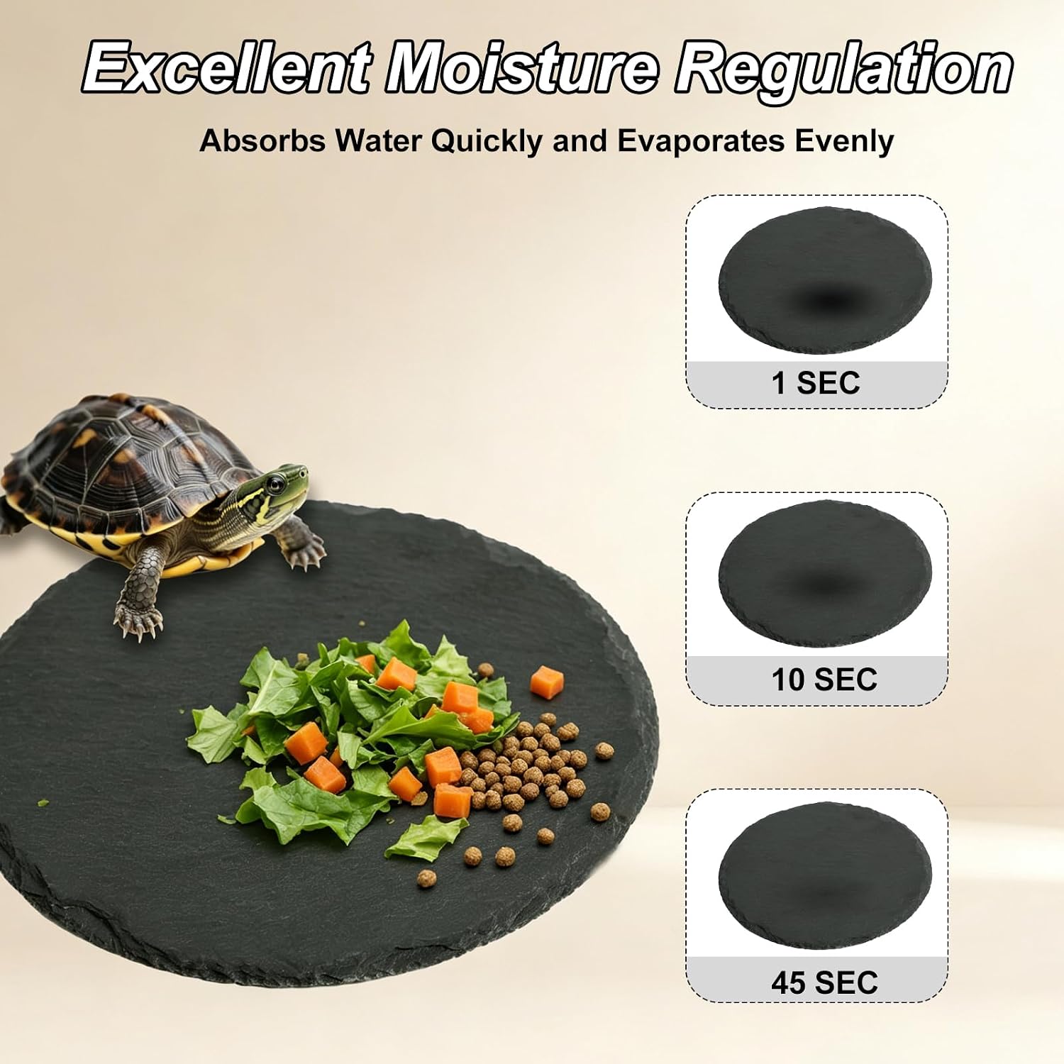 Reptile Tortoise Basking Slate Rocks Habitat Tiles Platform for Reptiles