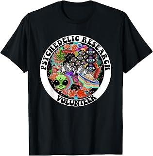 Psychedelic Research Volunteer Hippie Magic Mushrooms Gift T-Shirt