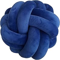 Vista 5 de Cyprinus Carpio Elastic Vevet - Almohada de 2 hebras hecha a mano con nudo, bola de almohada para el hogar, decoración de 10.6 pulgadas (gris claro)