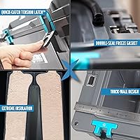 Vista 8 de Cubix Outdoors, Enfriador personal rotomoldeado QuadraX 10QT, hielera dura aislante portátil, retención de frío de 3 días, portaviandas