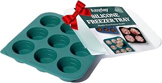 Anyday 2-Tbsp Silicone Freezer Tray with Silicone Lid for Sauces, Purees, Garlic, Herbs, Tomato Paste | Plastic-Free Freezer Molds | 1 Oz Meal Prep Ice Cube Tray Reusable
