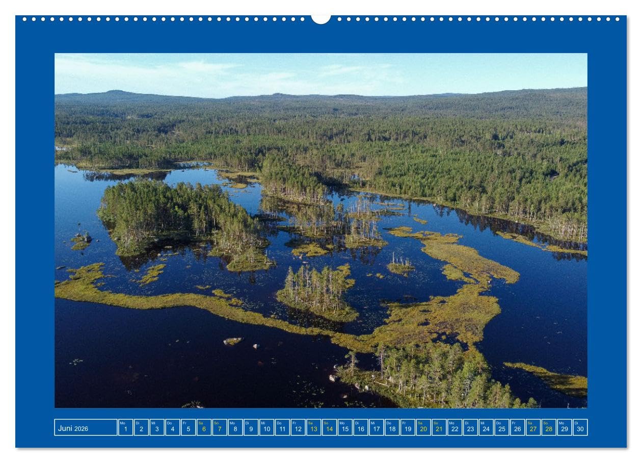 Das Land der Freiheit Schweden (hochwertiger Premium Wandkalender 2026 DIN A2 quer), Kunstdruck in Hochglanz: Schweden die unendliche Weite von Seen und Wälder (CALVENDO Orte)