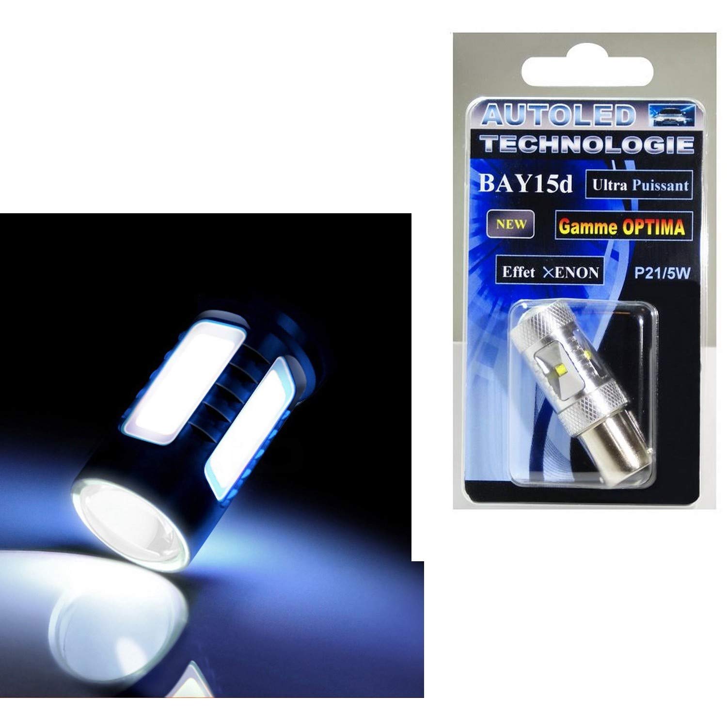 AUTOLED 226 Bulb P21-5W-BAY15D 6 LEDs UHP White