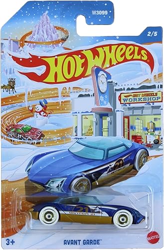 Miniatura 3 de Hot Wheels Paquete completo de 5 vehículos fundidos a presión para vacaciones de invierno 2021