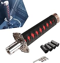 Sword Shift Knob, Personalized Katana Samurai Shift Gear, 6.14" Sword Gear Lever with 4 Adapters, Universal for Most Manual Transmission Cars (Black)