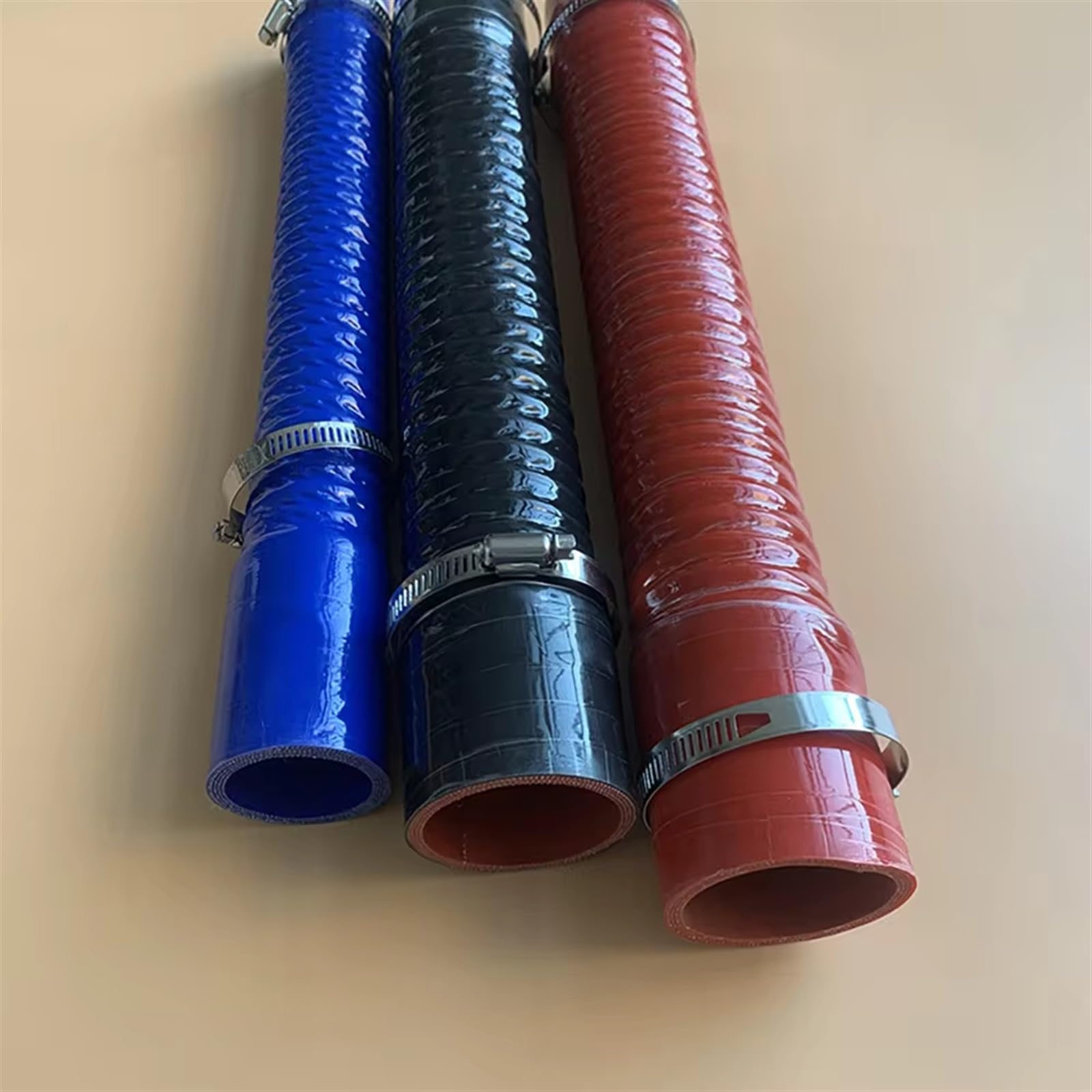 Tuyau D'Admission D'Air Tuyau Flexible En Silicone Universel ID 30-100 Mm Pour Radiateur Pour Admission D'air Joint En Caoutchouc Haute Pression Et Haute Température Durite Admission D'Air(Red and 2 c
