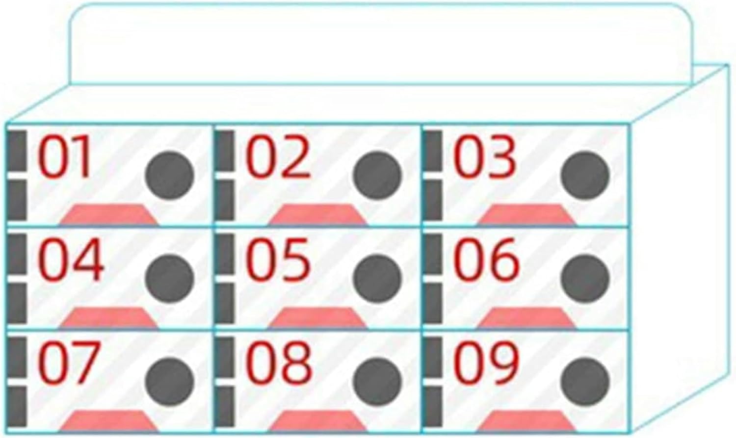 Mobile Phone Storage Box Transparent Acrylic Mobile Phone Security Locker with Key,Wall-Mounted Acrylic Cell Phone Locker with Charging Port, Secure Storage Cabinet with 9 Doors, Lockable Mo