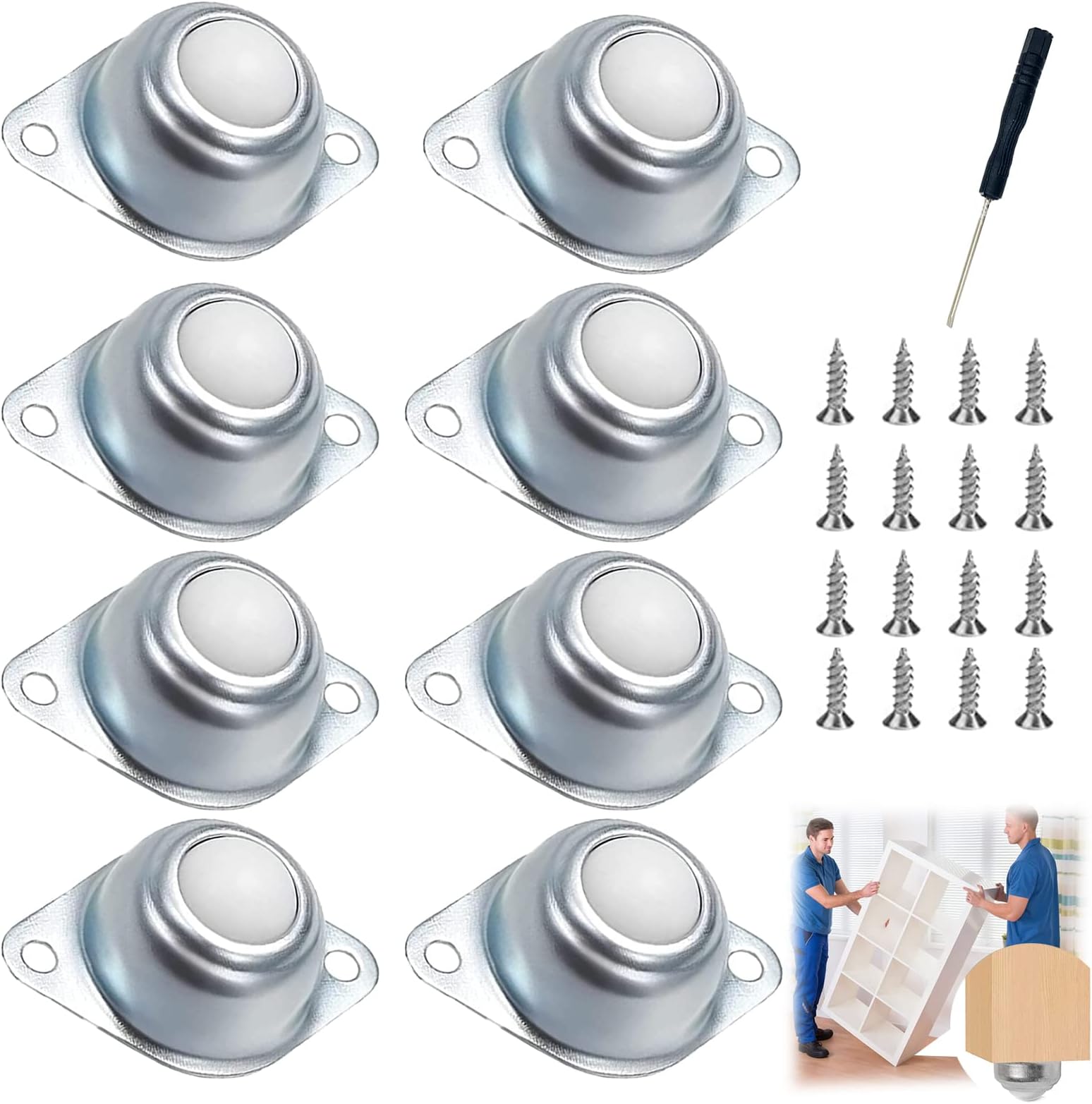 12 Stück Kugelrollen Transferlager - Universal Kugellager Für Möbel Und Förderanlagen