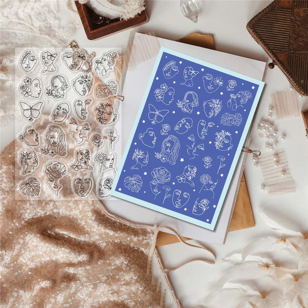 CRASPIRE 3 Stile Vintage Orologio Chiave Timbri in Gomma Trasparenti Ruota Dentata Riutilizzabili in Silicone Trasparente Sigilli per Timbri per Diario Creazione di Carte Scrapbooking Album