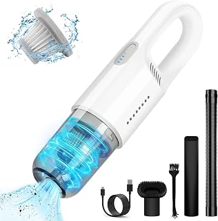 Cordless Handheld Vacuum Cleaner,9000Pa Strong Suction Portable Hand Held Vacuum,Adjustable Suction Lightweight Rechargeable Mini Vacuum Cleaner with 20-50mins Runtime for Home, Car, Office