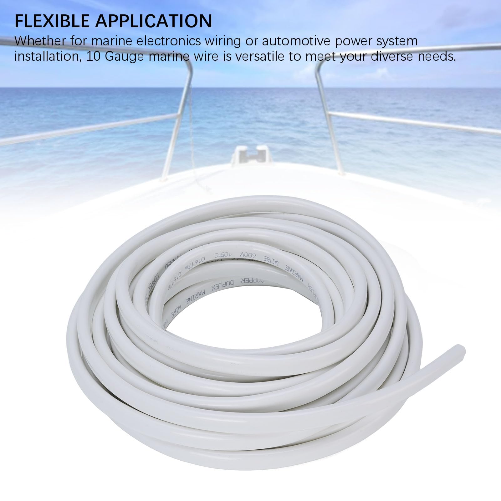 Marine Grade 10 AWG 30ft 2 PVC POWER LINA PVC OFC Izolowany kabel elektryczny do przyczepy kempingowej 600V