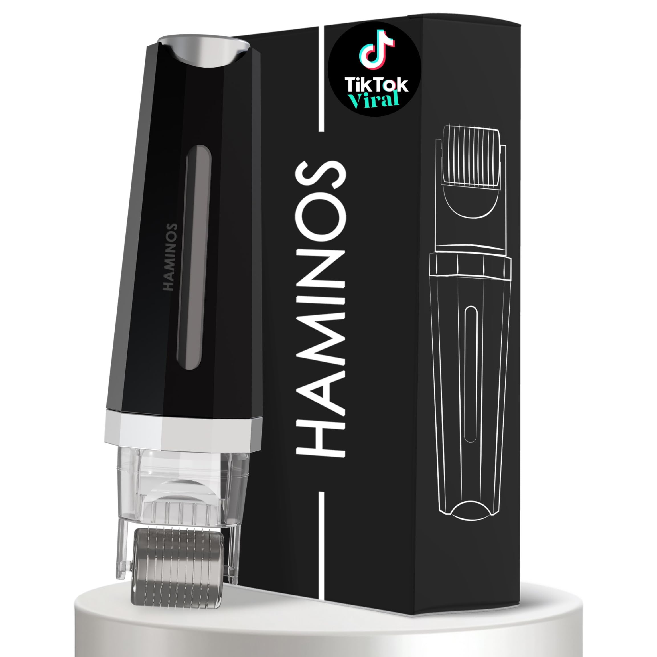 Derma roller 0 25 mm 3 0 with Reservoir for Hair Beard Skin Wrinkles Stretch Marks Hyperpigmentation INSTANT