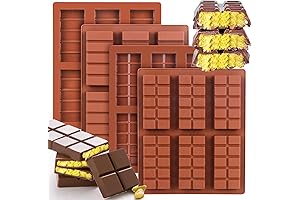 Palksky Chocolate Bar Mold Deep, 4Pcs Thick Chocolate Bar Mold Silicone
