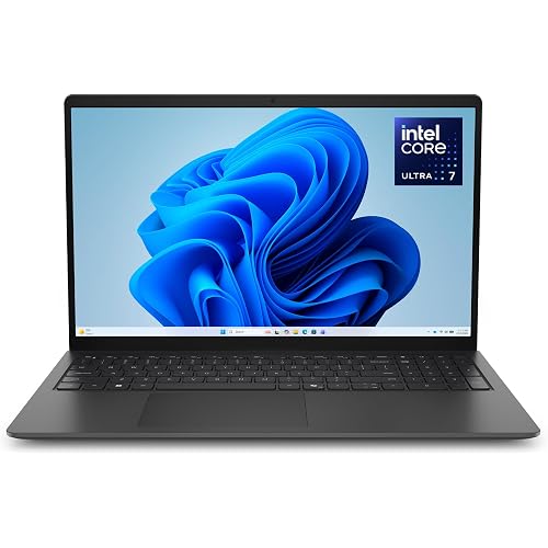 Dell 15 Laptop D15260-15.6-inch FHD 60Hz 300 nits Display, Intel Core Ultra 7 Processor 255U, Intel Graphics, 16GB Memory, 1TB SSD, English US Backlit Keyboard AI Copilot Hotkey, Windows 11 Home