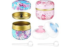 Professional Body Powder Puff and Ergonomic Container