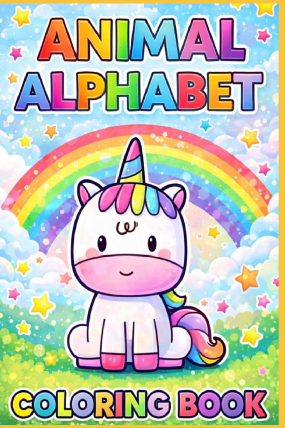 Animal Alphabet Coloring Book: Learn ABC with Cute Animals for Kids Ages 3–6