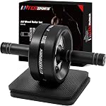 EnterSports Ab Roue à roulettes pour l'entraînement Abs - Équipement d'exercice abdominale avec 2 Pads de genou pour gymnastique à domicile, entraînement de base, équipement de fitness pour les hommes & Femmes