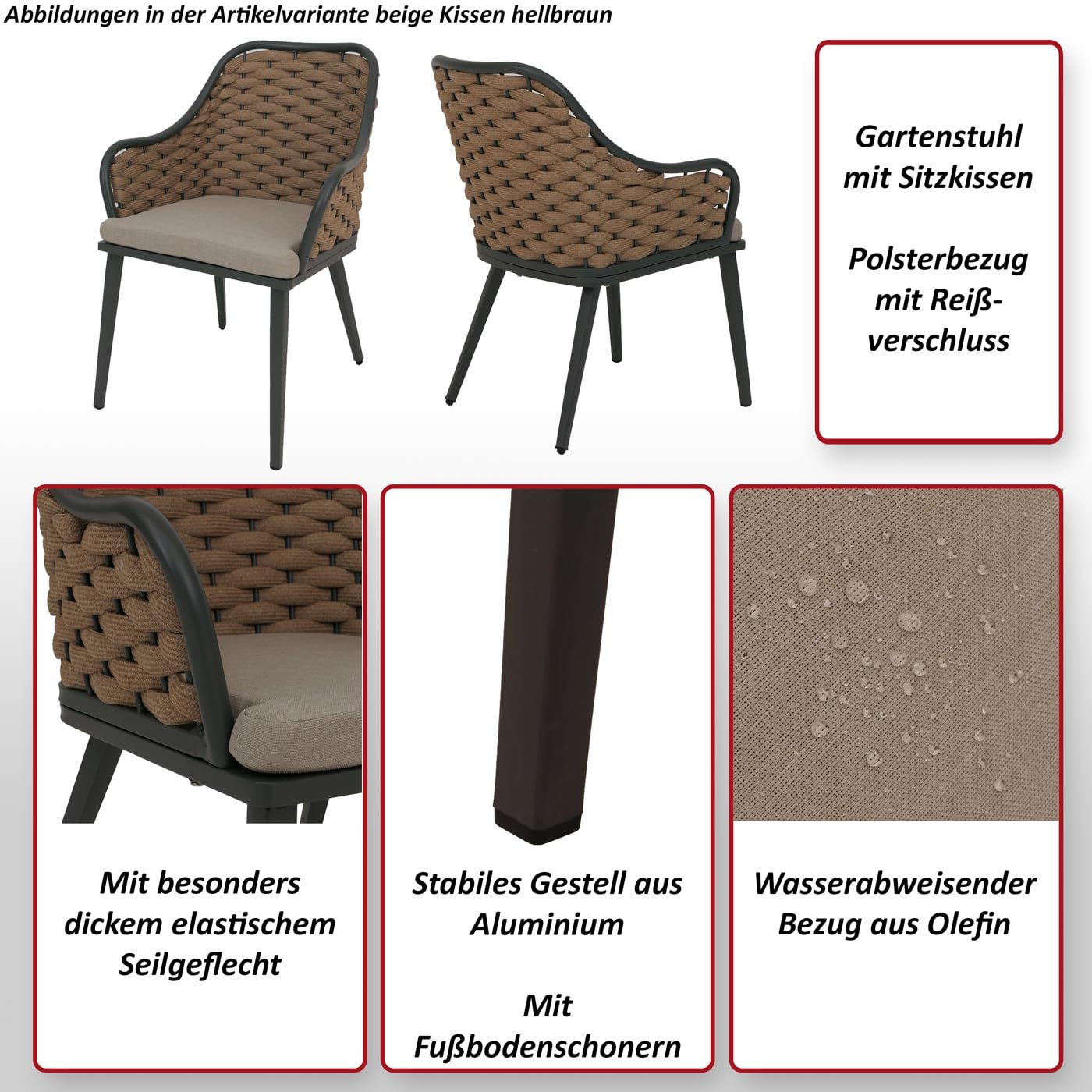 Mendler - Set 6x Sedie Hwc-m29 Sala Da Pranzo Cucina Rattan Kubo