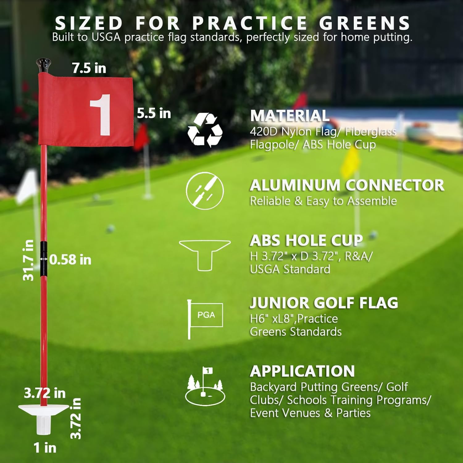 Golf Flagstick for Yard