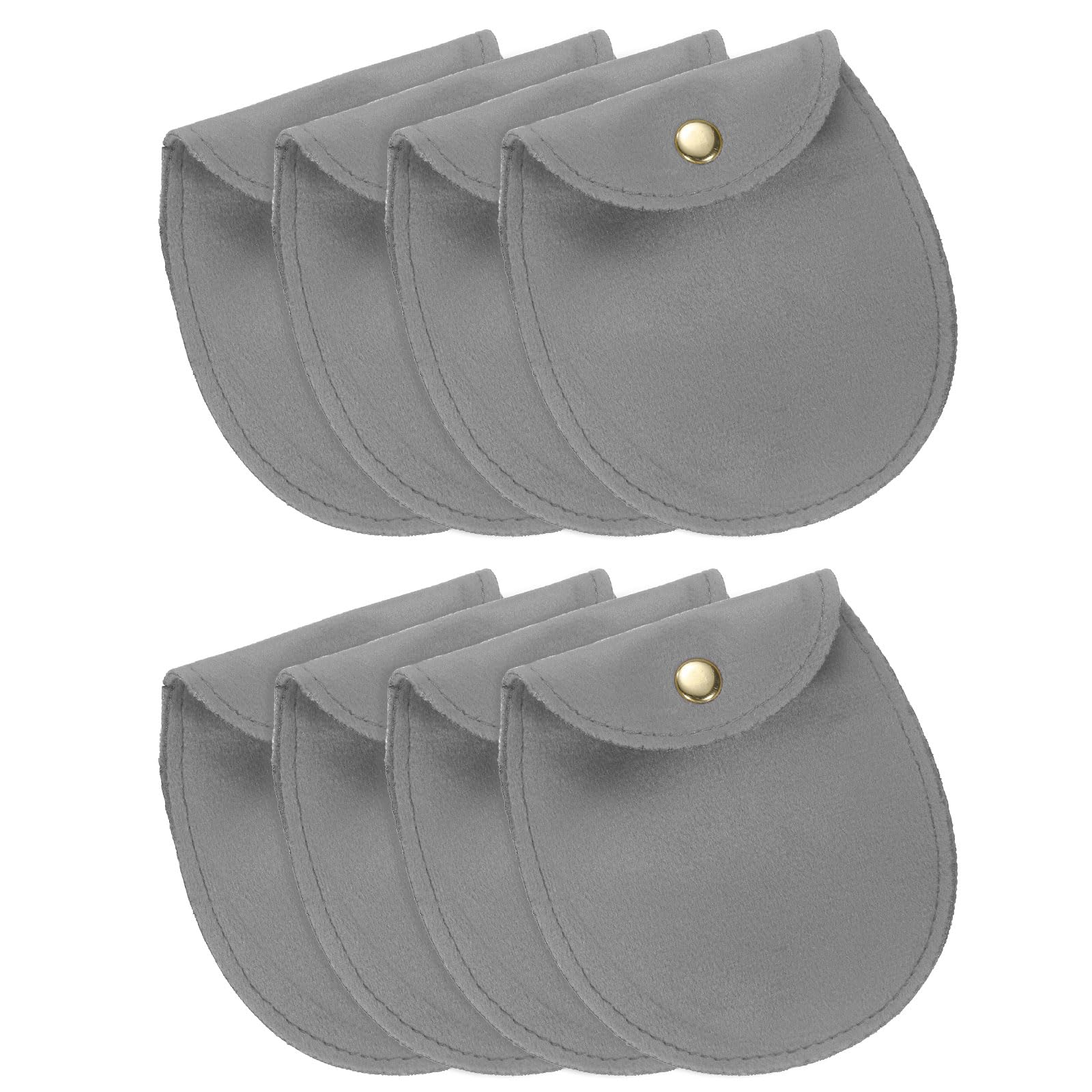 Bolsas de terciopelo para joyas contra arañazos organizador de collares y pulseras gris