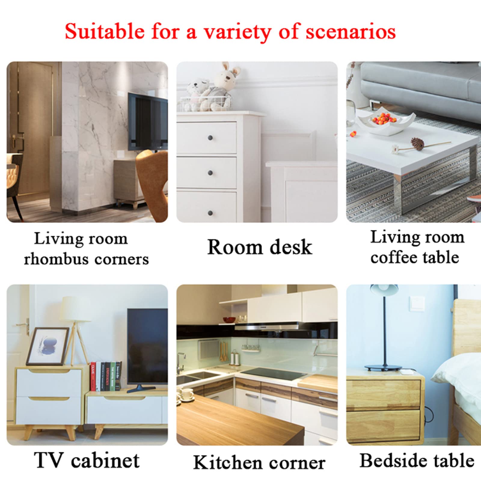 Tira Protectora de Borde a Prueba de bebés Protectores de Esquina de Mesa Blanda de Silicona Protectores de Mesa ensanchados de 20 mm Parachoques de Muebles,Brown-5m/16.4ft