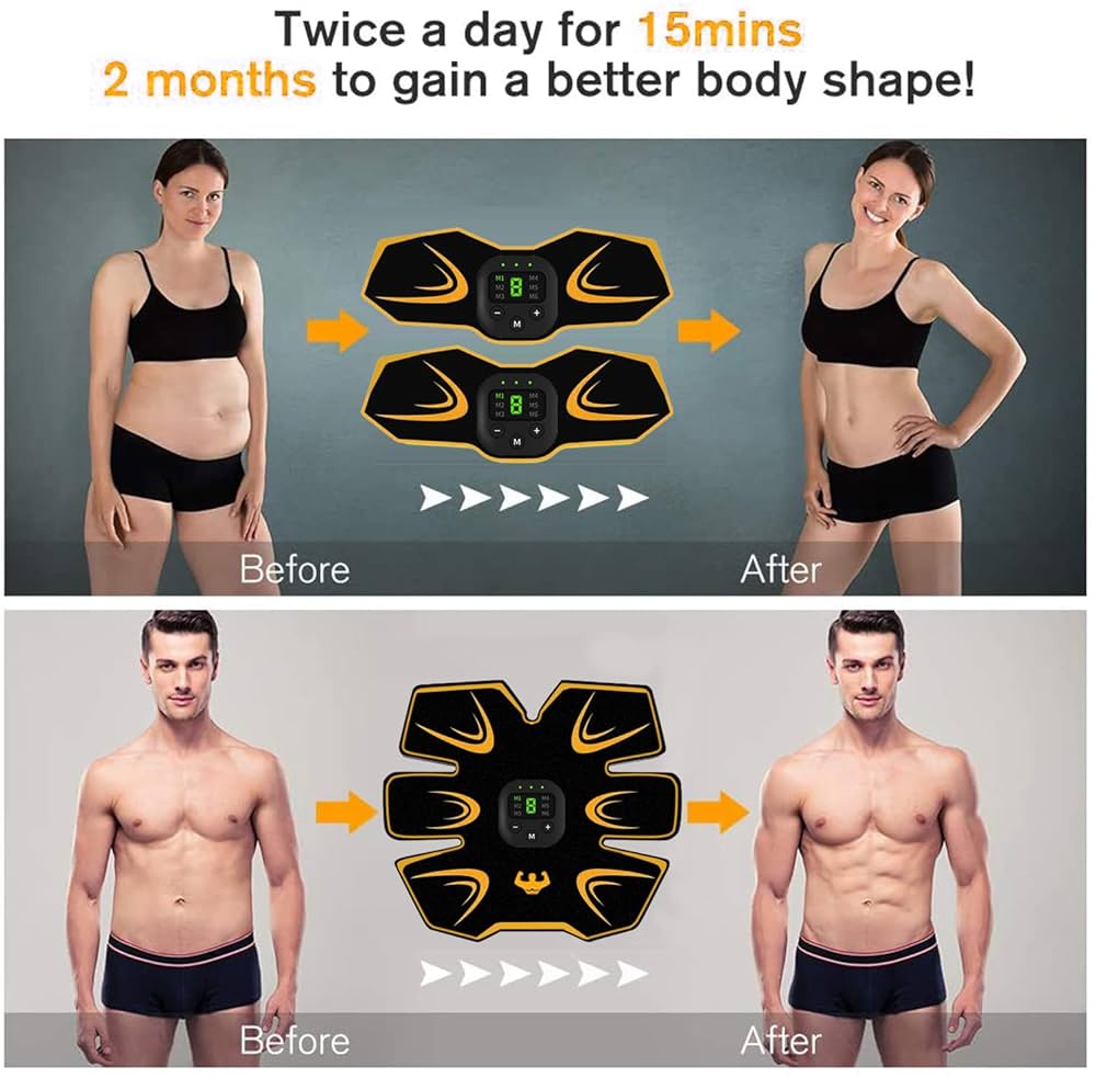 Ab Machine WARDBES Abs Trainer, EMS Training Device, Abdominal Muscle Trainer Electric Ab Belt Does It Work