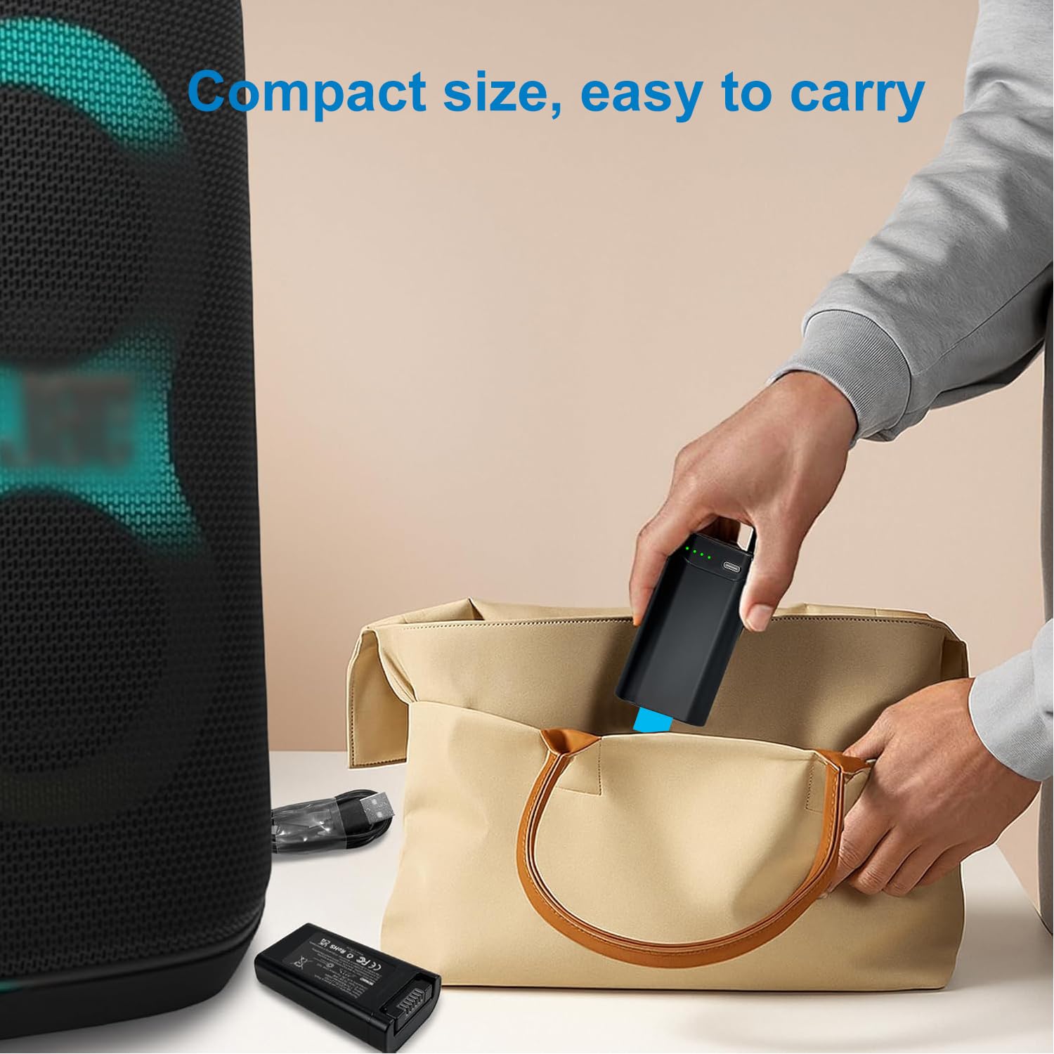 Batteria di ricambio SLODA per JBL Battery 200, compatibile solo con JBL Partybox 120 Altoparlante portatile ricaricabile (7,2 V 5000 mAh)