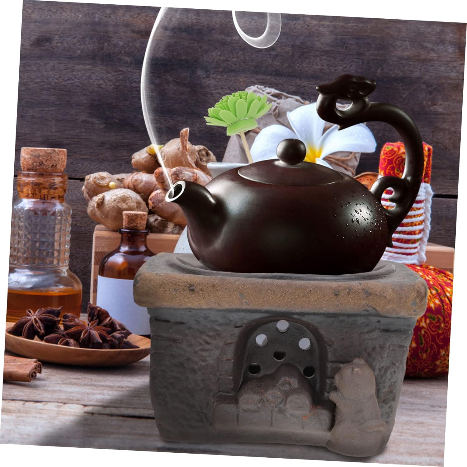 Ceramic Tea Warmer Base Porcelain Teapot Warner Tea Stove Holder Teapot