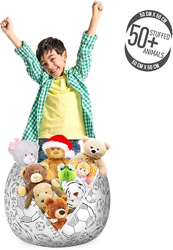 Miniatura 15 de Lunarable Silla de almacenamiento para adolescentes, coloridos patines de estilo retro, para actividades juveniles, para niñas y niños, divertido