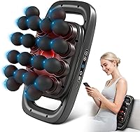 Vista 8 de Juego de Pistola de Masaje de 16 Cabezales, Masajeador de Tejido Profundo con 9 Modos y Niveles, Masajeador Muscular para Alivio del Dolor, Pistola