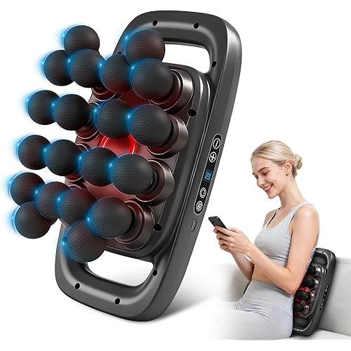 20-Head Massage Gun Set, Deep Tissue Massager with 3 Modes & 30 Levels, Muscle Massager Pain Relief, Percussion Massage Gun for Back/Shoulders/Legs/Waists (Black, 20-Head)
