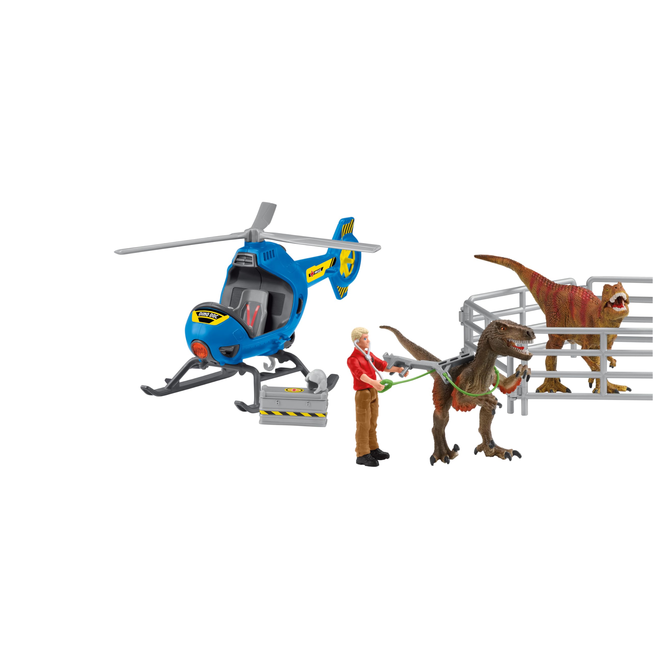 SCHLEICH 72216 Dino Helicopter Rescue, from 5 years, DINOSAURS - Playset, 28 pieces, Multicolor - Image 3
