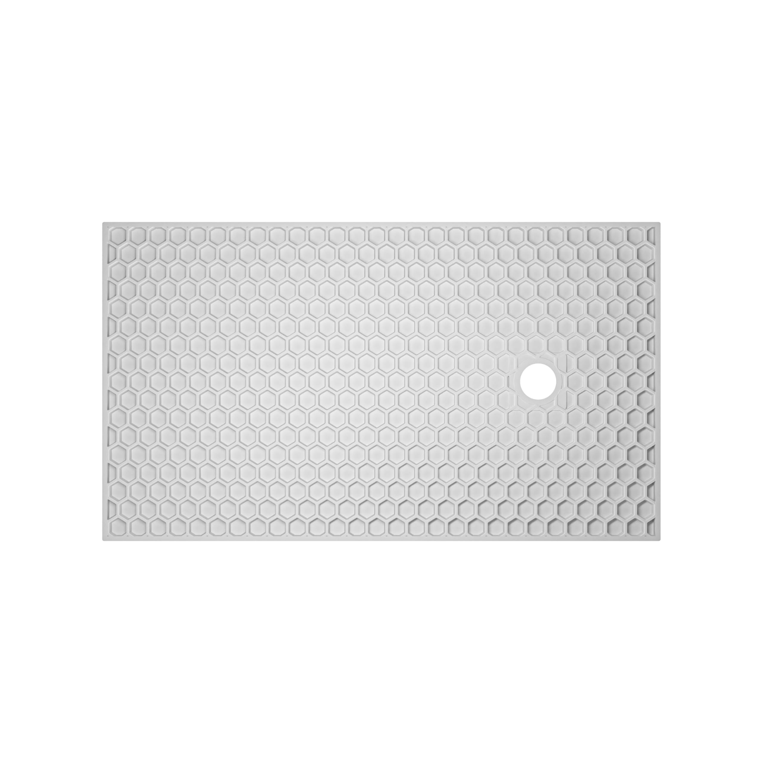 Piatto Doccia in Marmoresina Bianco Antiscivolo Effetto Pietra con Griglia Copripiletta h3cm (Bianco, 90x170)