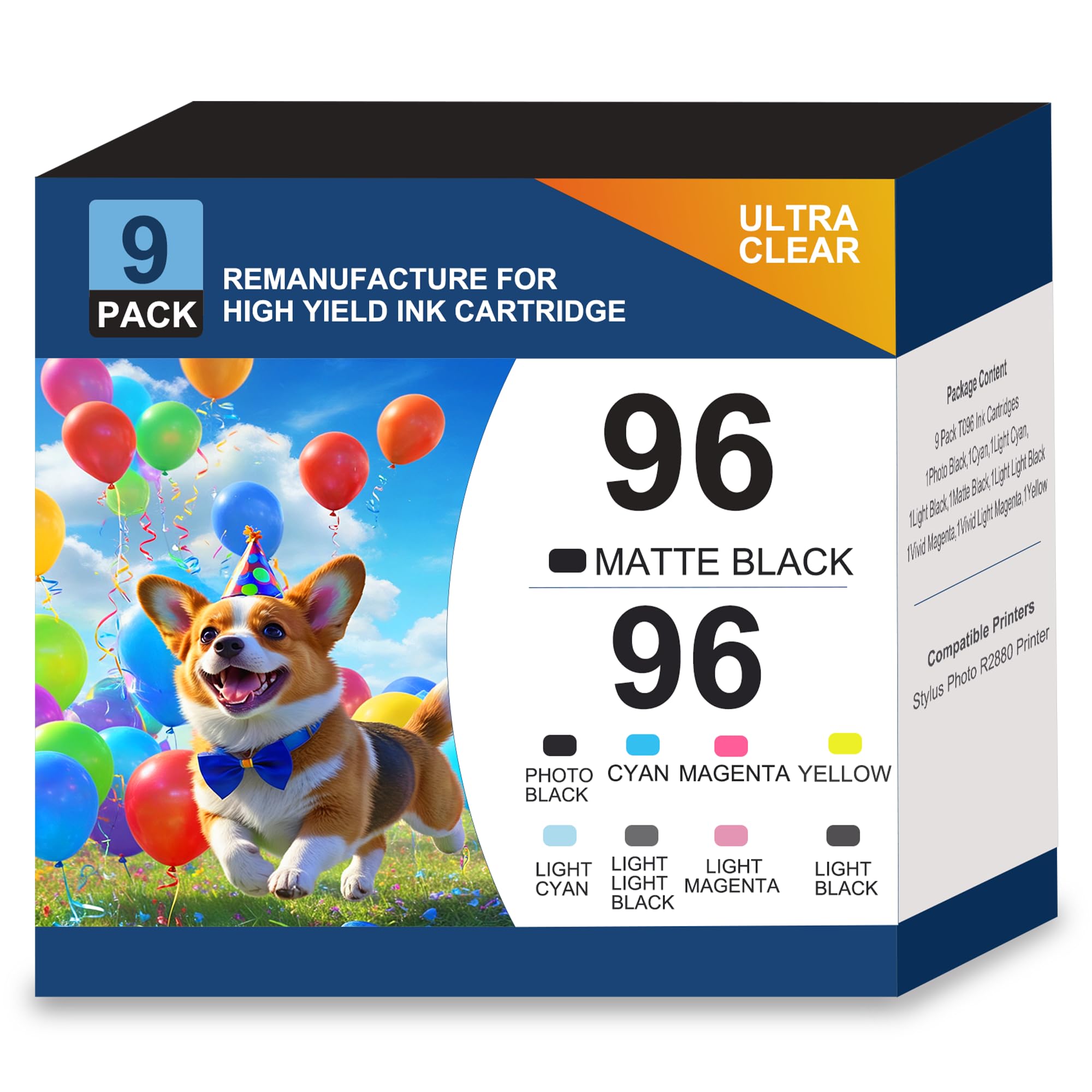 Amazon.com: SHOVTEN T096 Remanufactured Ink Cartridges Replacement for ...